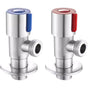 2 pcs Stainless Steel Faucet Angle Valve 1/2' Angle Valve Angle Control Valve For Bathroom, Kitchen, Toilet V1188-MS-227-1021