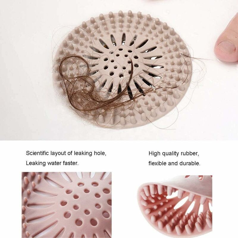 4 pcs Silicone Hair Filter, Universal Drain Protector Device, Can Be Used In Bathroom, Bathtub, Kitchen, Hair V1188-MS-227-1022
