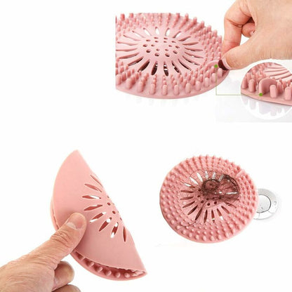 4 pcs Silicone Hair Filter, Universal Drain Protector Device, Can Be Used In Bathroom, Bathtub, Kitchen, Hair V1188-MS-227-1022