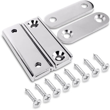 2 pcs Rectangular Neodymium Magnets With Hole 40X13.8X5Mm, 15Kg Force + 2 Steel Washers + 8 Screws Included V1188-MS-227-1028