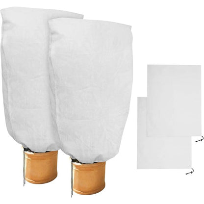 2 Pieces Plant Winter Protection Bags Winter Protection For Potted Plants, White, Solid, 100 X 80 Cm V1188-MS-227-1030
