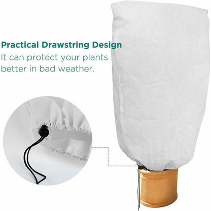 2 Pieces Plant Winter Protection Bags Winter Protection For Potted Plants, White, Solid, 100 X 80 Cm V1188-MS-227-1030