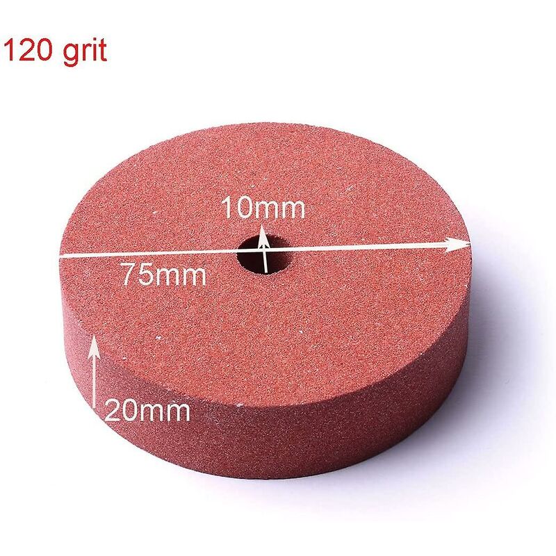 75Mm 1Pc Diameter Grit 120 Polishing Stone Grinding Wheel For Bench Grinders V1188-MS-227-1034