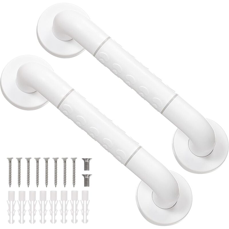 2 Stainless Steel Bathroom Grab Bars, 30Cm V1188-MS-227-1037