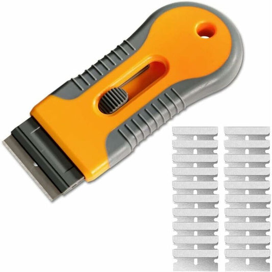 Glass And Ceramic Glass Scraper - Glass Cleaning Tool With 20 Replacement Parts For Removing Gasket Labels, V1188-MS-227-1038