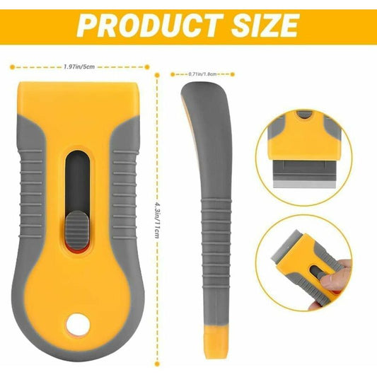 Glass And Ceramic Glass Scraper - Glass Cleaning Tool With 20 Replacement Parts For Removing Gasket Labels, V1188-MS-227-1038