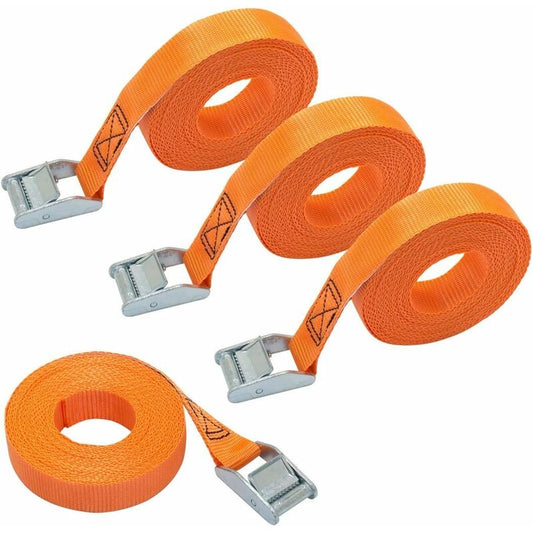 Lashing Straps, 6 M Length, 25 Mm Width, 150 Kg Lashing Capacity, Complies With Din En 12195-2 - Orange V1188-MS-227-1051
