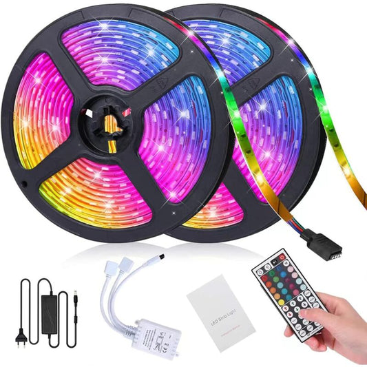 LED Strip 10M, LED Bedroom Rgb LED Strip Light LED Strip For Bedroom 300 LEDs 5050 Rgb Ip65 Waterproof 44 Key V1188-MS-227-1052