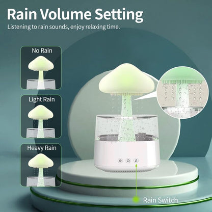 Rain Cloud Humidifier, Essential Oil Diffuser, Cute Mushroom Night Light With 7 Color Changing, Desktop V1188-MS-227-1055