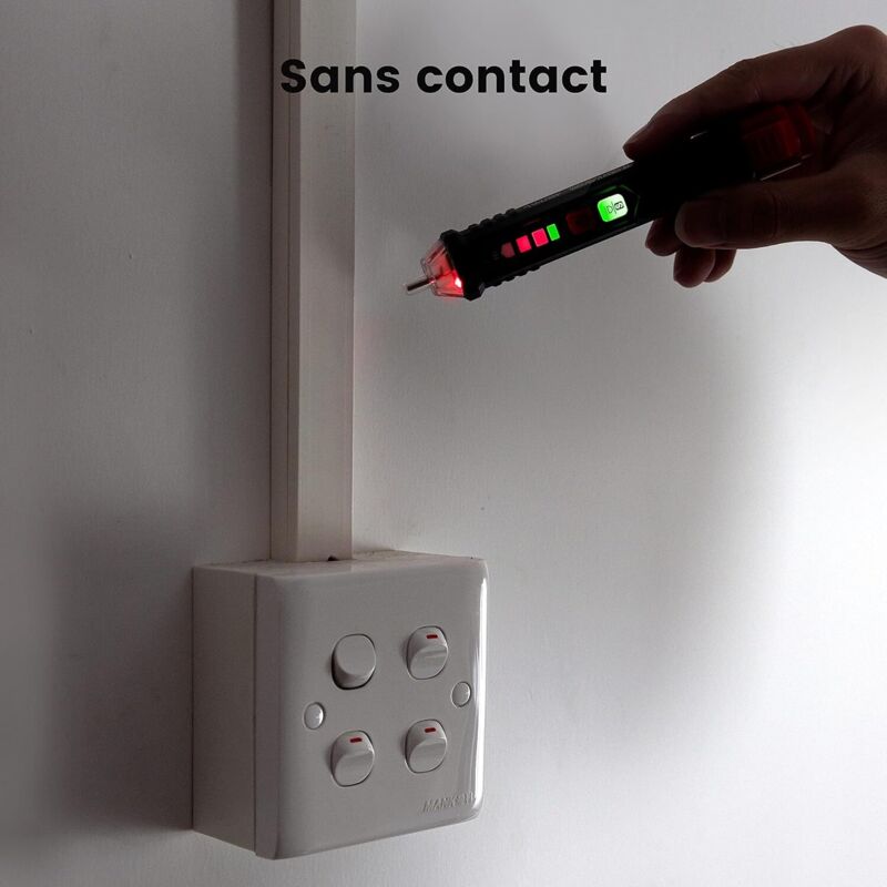 Non-Contact Voltage Detector, Voltage Tester With Adjustable Sensitivity Non-Contact Voltage/Phase Tester, V1188-MS-227-1063