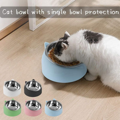Cat Bowl, Pet Bowl Set, Raised And Tilted Cat Bowl, Small Dog Bowl, Removable Cat And Dog Bowl, 15 degrees V1188-MS-227-1065