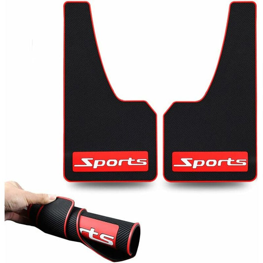 Car Mud Flaps Soft Material Universal Fit Black Rubber Splash Guards Mudguards No Collision Universal 17" X V1188-MS-227-1074