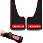Car Mud Flaps Soft Material Universal Fit Black Rubber Splash Guards Mudguards No Collision Universal 17" X V1188-MS-227-1074
