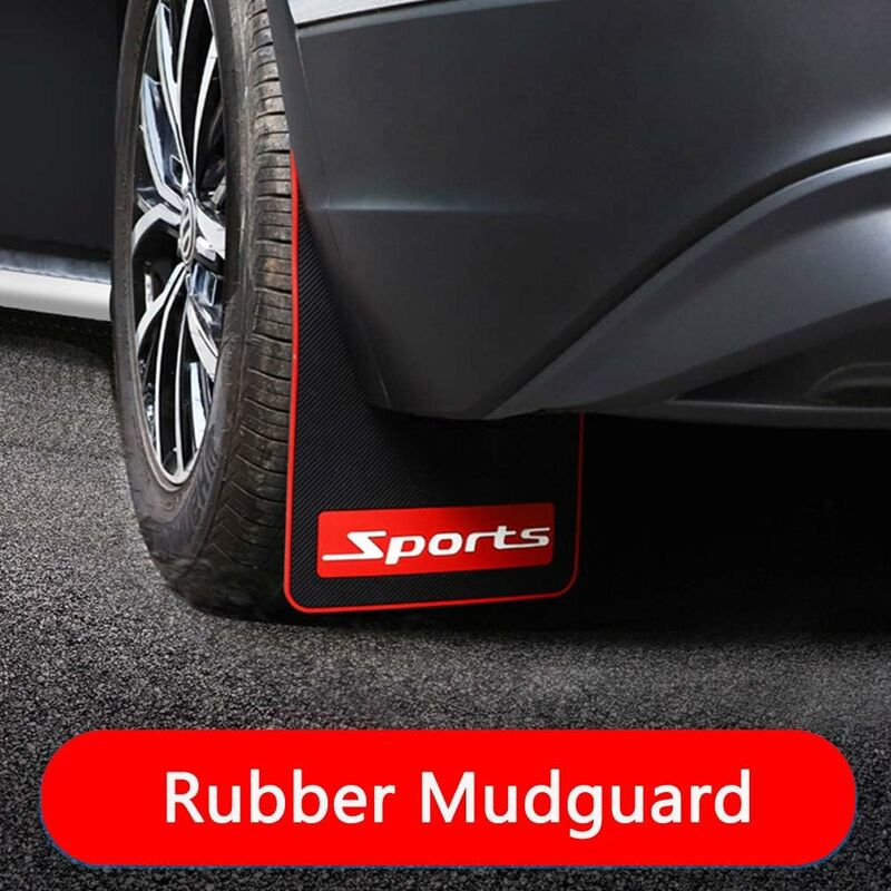 Car Mud Flaps Soft Material Universal Fit Black Rubber Splash Guards Mudguards No Collision Universal 17" X V1188-MS-227-1074