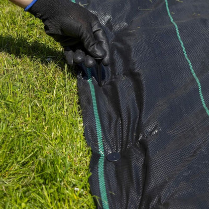 Pack Of 100 Ground Stakes For Fixing Weed Control Fabric Or Mole Control Netting Black V1188-MS-227-1076