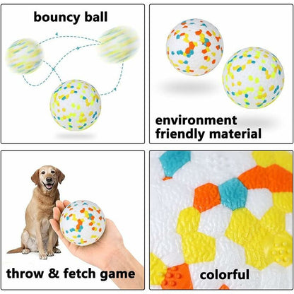Interactive Dog Toys Training Balls Pet Balls E-Tpu Exercise Play Ball For Medium Large Dogs - 2 Balls 3 Inch V1188-MS-227-1083