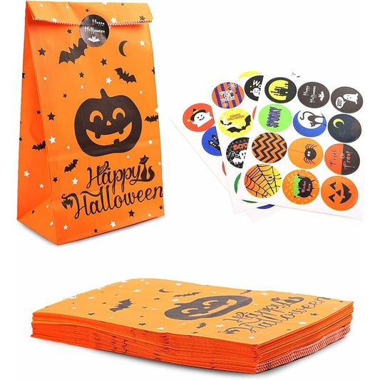 Halloween Paper Bag Candy Bag Gift Bag Set 36 pcs Kraft Paper Bag Kids Birthday Party Wedding Gift Wrapping V1188-MS-227-1085