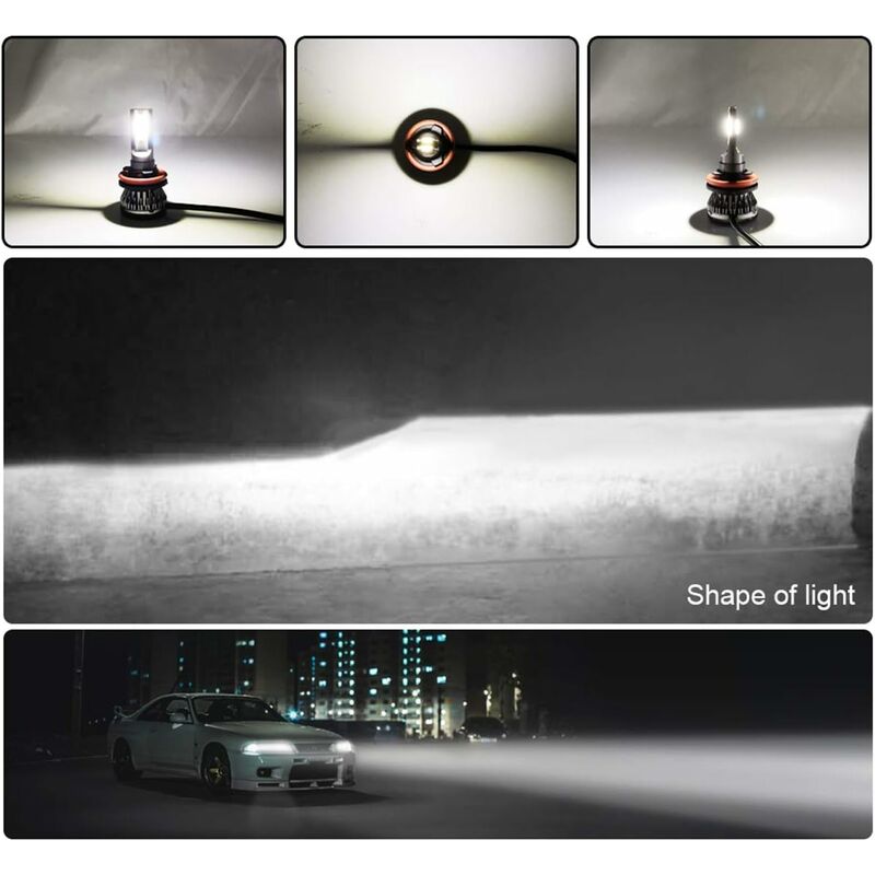 H7 Car Headlight Mini LED Lamp Bulbs Car Headlight Kit 6000K LED Lamp 2 pcs V1188-MS-227-1093