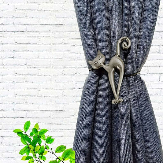 2 pcs Magnetic Curtain Tiebacks Magnetic Curtain Buckle Beautiful Cat Pattern Curtain Clip Curtain V1188-MS-227-1097