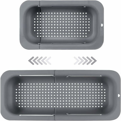 Expandable Sink Strainer - Food Grade Pp Material - Effective Drainage Holes - Quick Drying Rack For Dishes - V1188-MS-227-1098