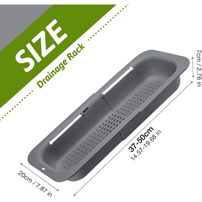Expandable Sink Strainer - Food Grade Pp Material - Effective Drainage Holes - Quick Drying Rack For Dishes - V1188-MS-227-1098