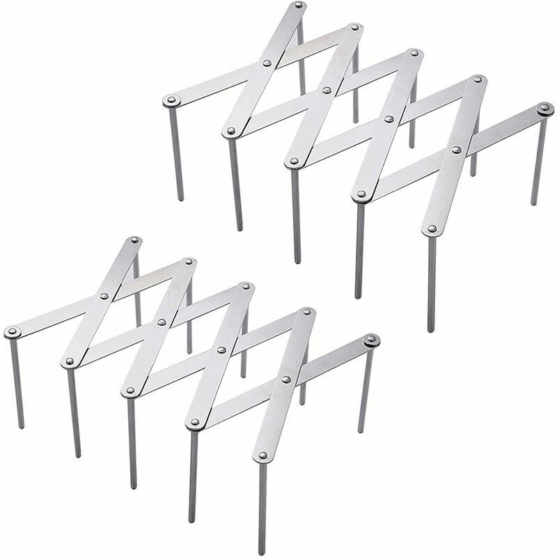 2 pcs Stainless Steel Lid Rack, Kitchen Utensil Organizer, Adjustable Design Lid Holder For Storing Pots, V1188-MS-227-1104