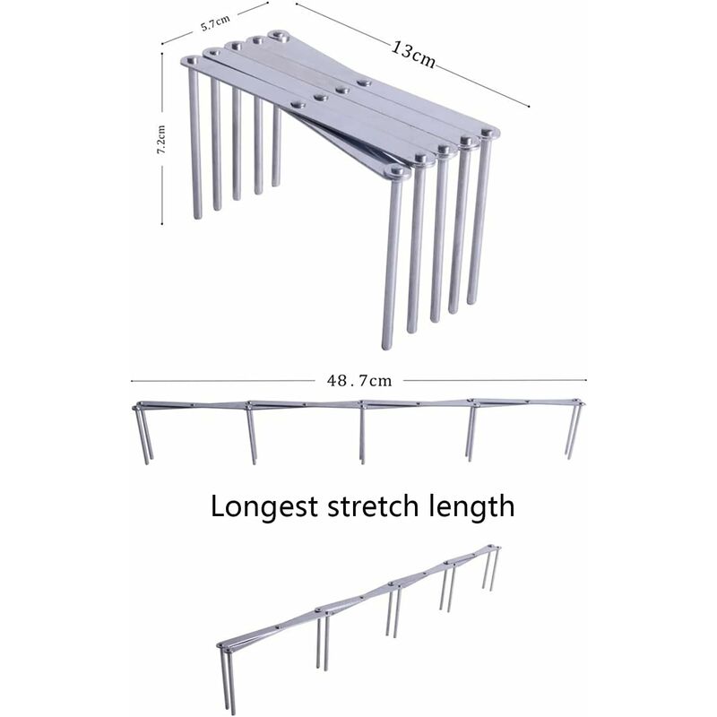 2 pcs Stainless Steel Lid Rack, Kitchen Utensil Organizer, Adjustable Design Lid Holder For Storing Pots, V1188-MS-227-1104