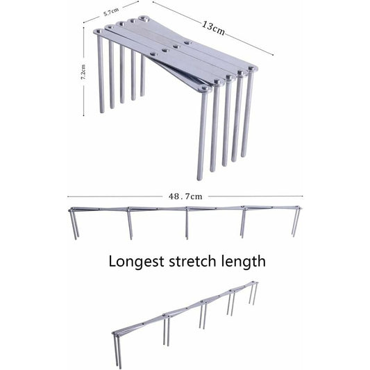 2 pcs Stainless Steel Lid Rack, Kitchen Utensil Organizer, Adjustable Design Lid Holder For Storing Pots, V1188-MS-227-1104