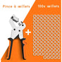 Professional Eyelet Punch Pliers - Minimal Effort - Punch Pliers With 100 Eyelets (Inner 10 Mm) V1188-MS-227-1105