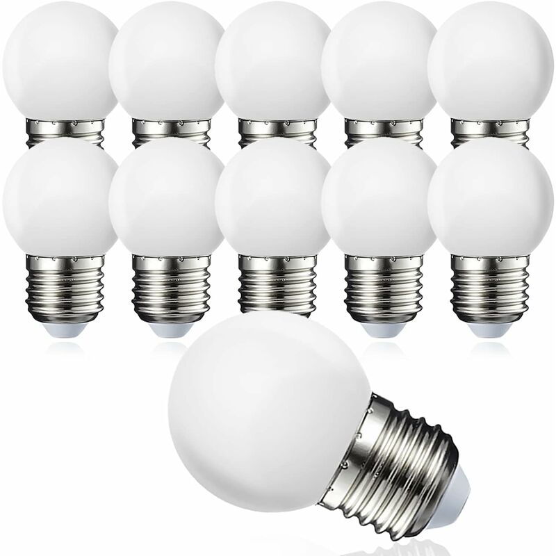 Pack Of 10 E27 G45 LED Globe - Warm White 3000K - 5W G45 - Matte Polycarbonate Shell - Non-Dimmable [Energy V1188-MS-227-1107