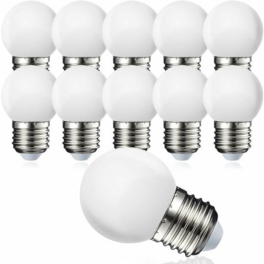 Pack Of 10 E27 G45 LED Globe - Warm White 3000K - 5W G45 - Matte Polycarbonate Shell - Non-Dimmable [Energy V1188-MS-227-1107