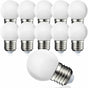 Pack Of 10 E27 G45 LED Globe - Warm White 3000K - 5W G45 - Matte Polycarbonate Shell - Non-Dimmable [Energy V1188-MS-227-1107