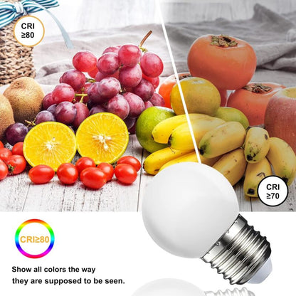 Pack Of 10 E27 G45 LED Globe - Warm White 3000K - 5W G45 - Matte Polycarbonate Shell - Non-Dimmable [Energy V1188-MS-227-1107