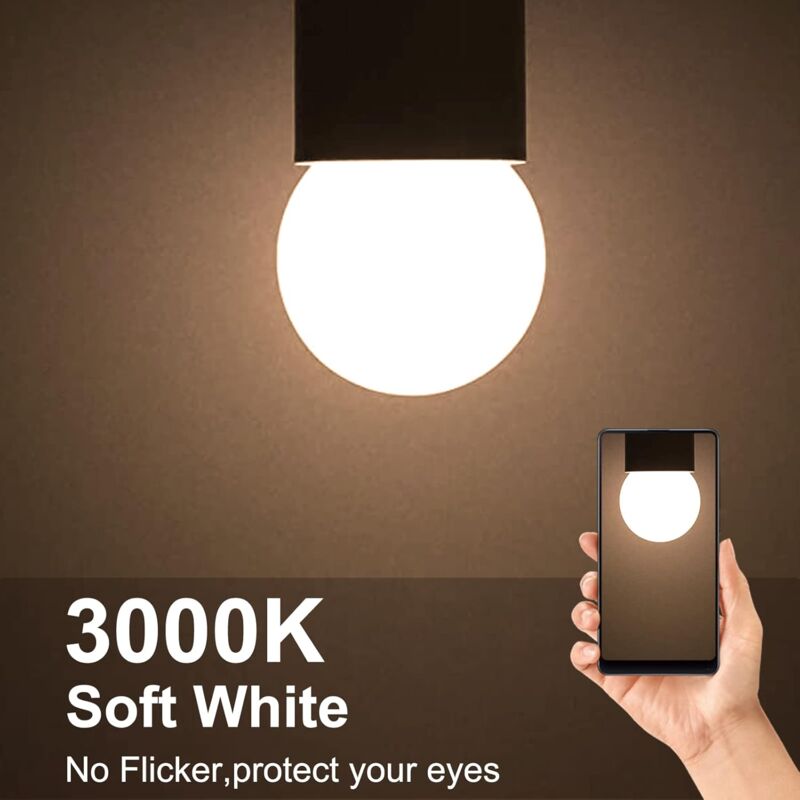 Pack Of 10 E27 G45 LED Globe - Warm White 3000K - 5W G45 - Matte Polycarbonate Shell - Non-Dimmable [Energy V1188-MS-227-1107
