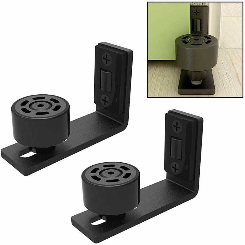 1 Pair Adjustable Floor Guide For Sliding Gate, Sliding Door Rail, 2 Doors (No Groove On Door, No Floor V1188-MS-227-1108