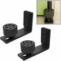1 Pair Adjustable Floor Guide For Sliding Gate, Sliding Door Rail, 2 Doors (No Groove On Door, No Floor V1188-MS-227-1108
