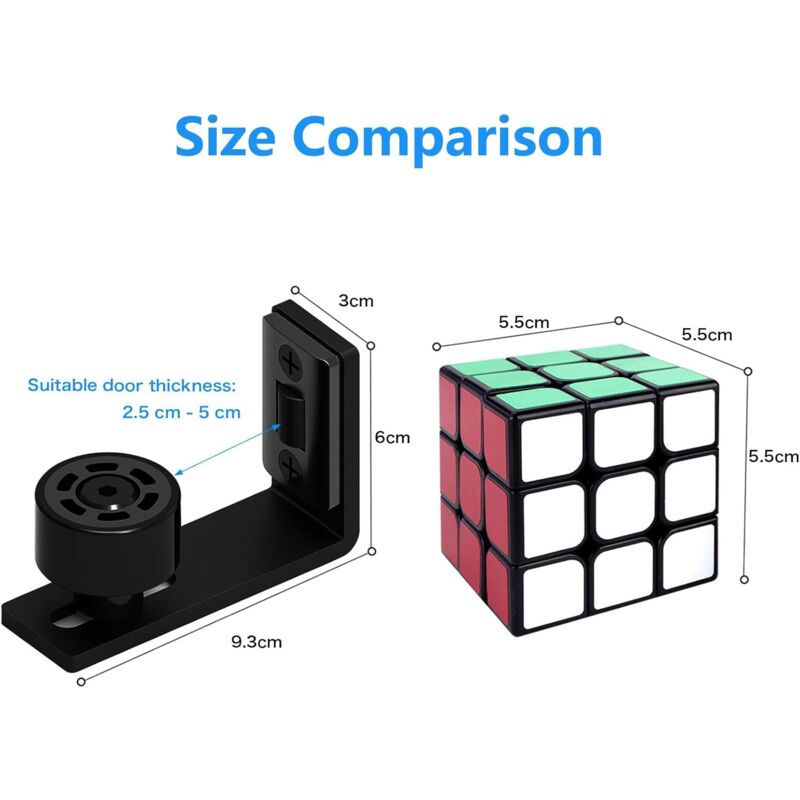 1 Pair Adjustable Floor Guide For Sliding Gate, Sliding Door Rail, 2 Doors (No Groove On Door, No Floor V1188-MS-227-1108