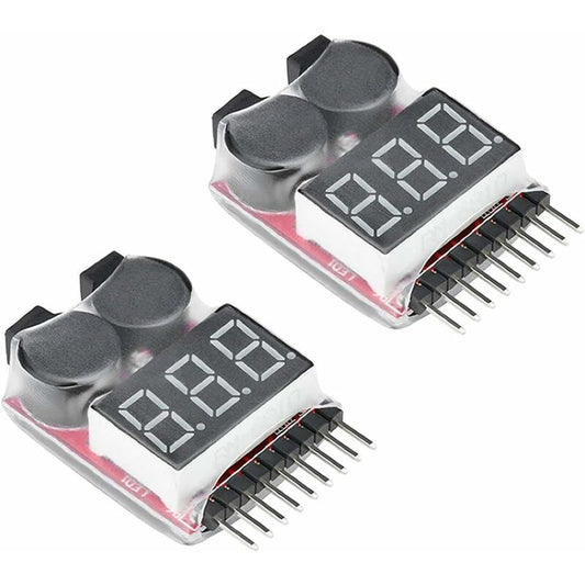 Rc 1-8S Lipo Battery Tester Monitor Buzzer Low Voltage Alarm Voltage Checker With LED Indicator For Lipo Life V1188-MS-227-1113