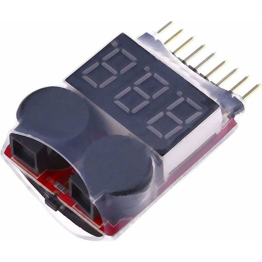 Rc 1-8S Lipo Battery Tester Monitor Buzzer Low Voltage Alarm Voltage Checker With LED Indicator For Lipo Life V1188-MS-227-1113