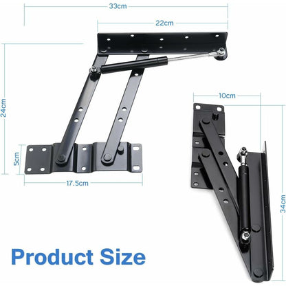 2 pcs Lift-Up Coffee Table Hinge, Heavy Duty Lift-Up Coffee Table Mechanism, Lift Up Spring Hinge For Coffee V1188-MS-227-1124