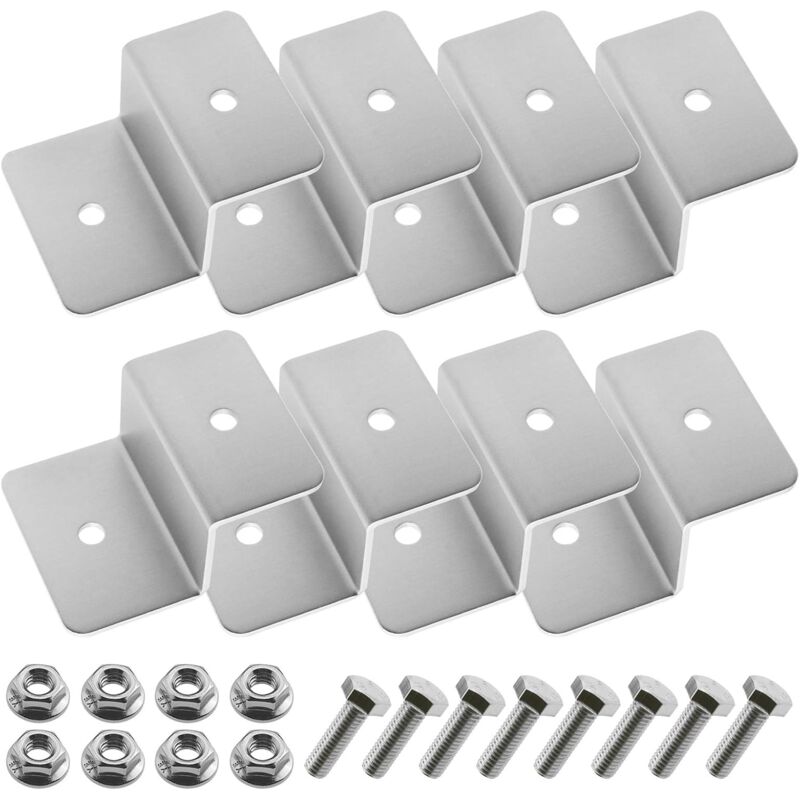 Solar Panel Mounting Bracket Kit Z Type With Nuts And Bolts 1 Hole V1188-MS-227-1128