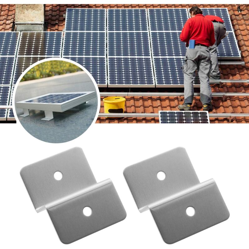 Solar Panel Mounting Bracket Kit Z Type With Nuts And Bolts 1 Hole V1188-MS-227-1128
