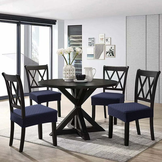 Diamond Lattice Waterproof Seat Covers For Dining ROom Chairs, Stretch Kitchen Chair Covers For Dining ROom, V1188-MS-227-1129