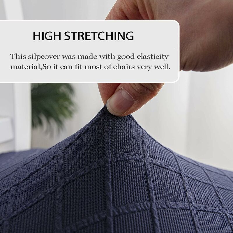 Diamond Lattice Waterproof Seat Covers For Dining ROom Chairs, Stretch Kitchen Chair Covers For Dining ROom, V1188-MS-227-1129