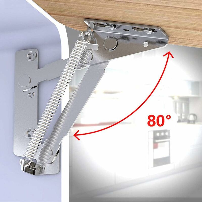80 Degree Cabinet Hinge Full Hinge Lid Furniture Base Spring Hinge, 1 Pair V1188-MS-227-1134