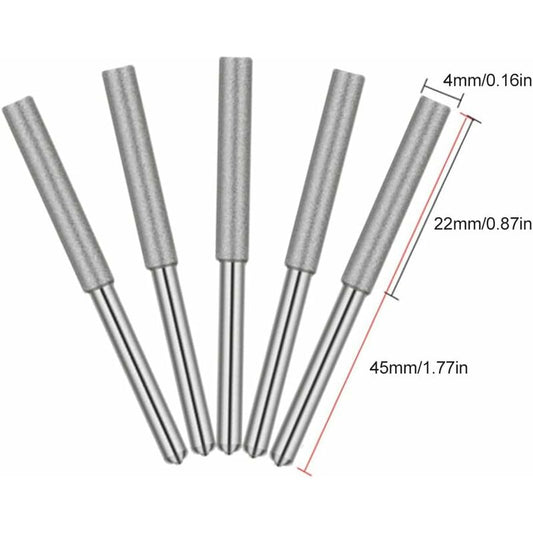 Diamond Chainsaw Sharpener Grinding Heads, 4Mm Chainsaw Grinding Stone, For Chainsaw Sharpener, 5 pcs V1188-MS-227-1136