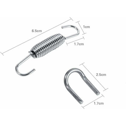 2 pcs Exhaust Pipe Spring,65Mm Length Exhaust Pipe Muffler Swivel Spring Stainless Steel ROtating Mounting V1188-MS-227-1137