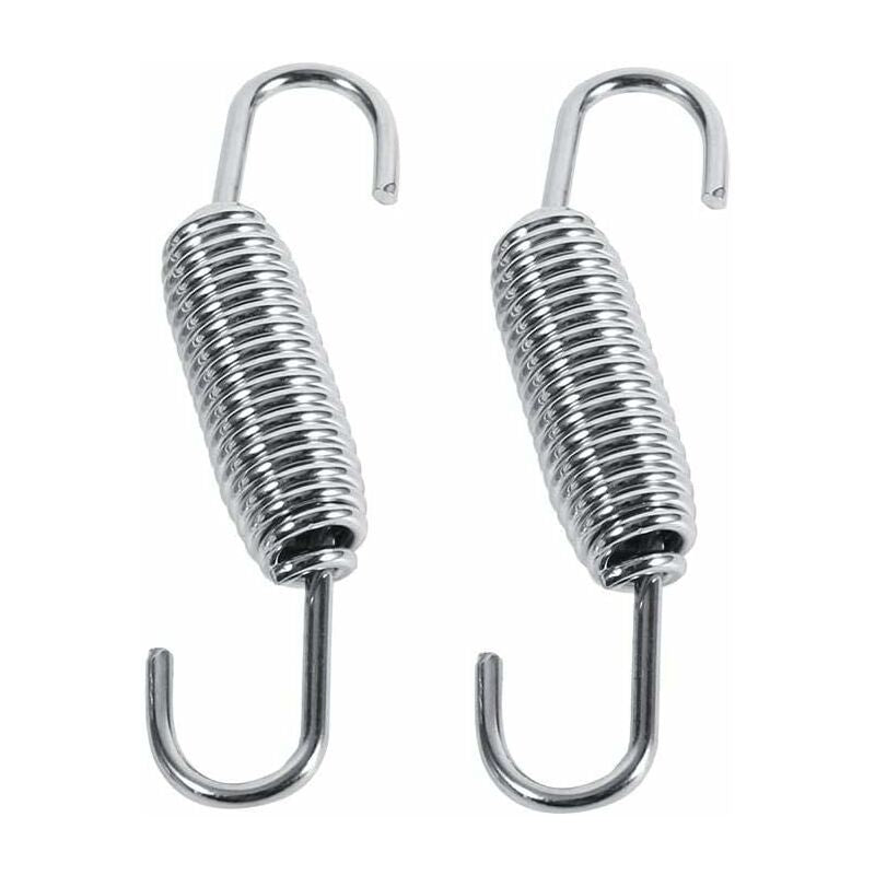 2 pcs Exhaust Pipe Spring,65Mm Length Exhaust Pipe Muffler Swivel Spring Stainless Steel ROtating Mounting V1188-MS-227-1137