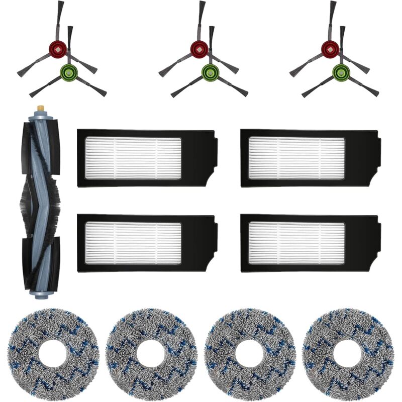 Filter Brush Cloth Replacement Accessories Set For Ecovacs Deebot T20 Omni T10 Omni Deebot X1 Omni X1 Turbo V1188-MS-227-1143
