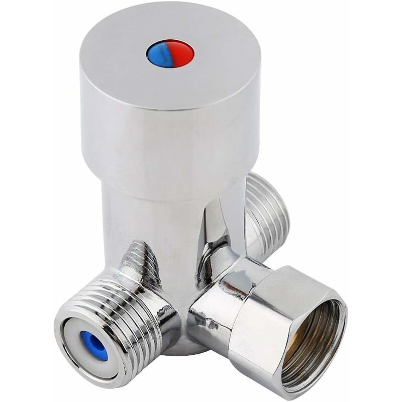 3 Way Mixer Tap - Water Mixer Temperature Control For Automatic Faucet In Bathroom V1188-MS-227-1145